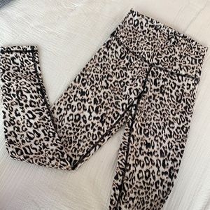 High waist DYI leopard print dry fit leggings